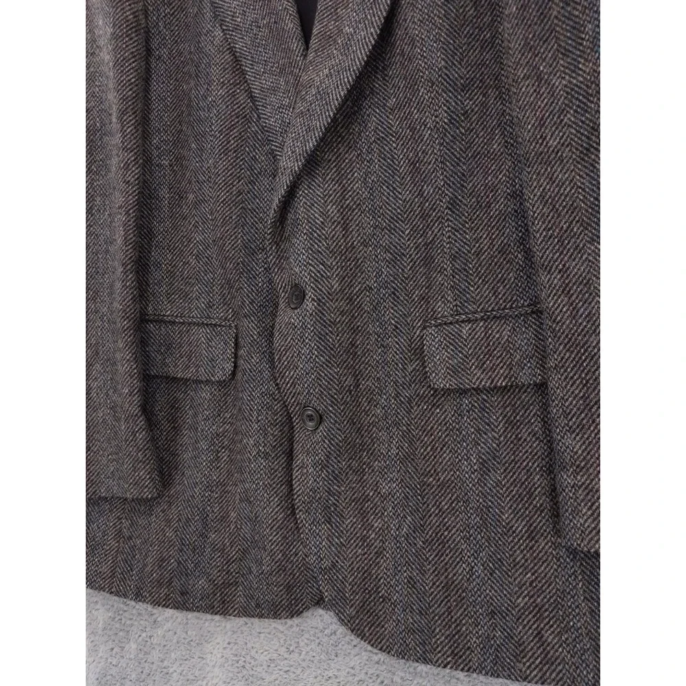 vtg Imperial by Haggar Mens Blazer 42 Wool Tweed‎ Herringbone Classic Sport Coat